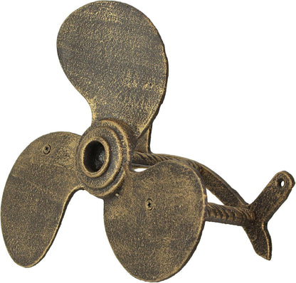 Octopus Garden Hose Holder, 12 Inch Bronze Cast Iron Wall Mount