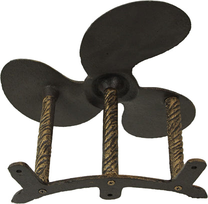 Octopus Garden Hose Holder, 12 Inch Bronze Cast Iron Wall Mount