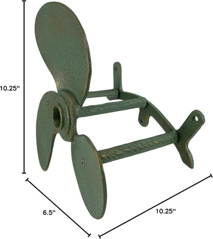 Octopus Garden Hose Holder, 12 Inch Bronze Cast Iron Wall Mount
