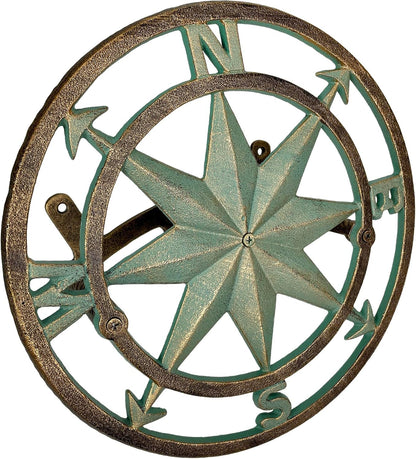 Octopus Garden Hose Holder, 12 Inch Bronze Cast Iron Wall Mount