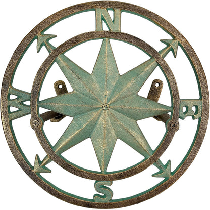 Octopus Garden Hose Holder, 12 Inch Bronze Cast Iron Wall Mount
