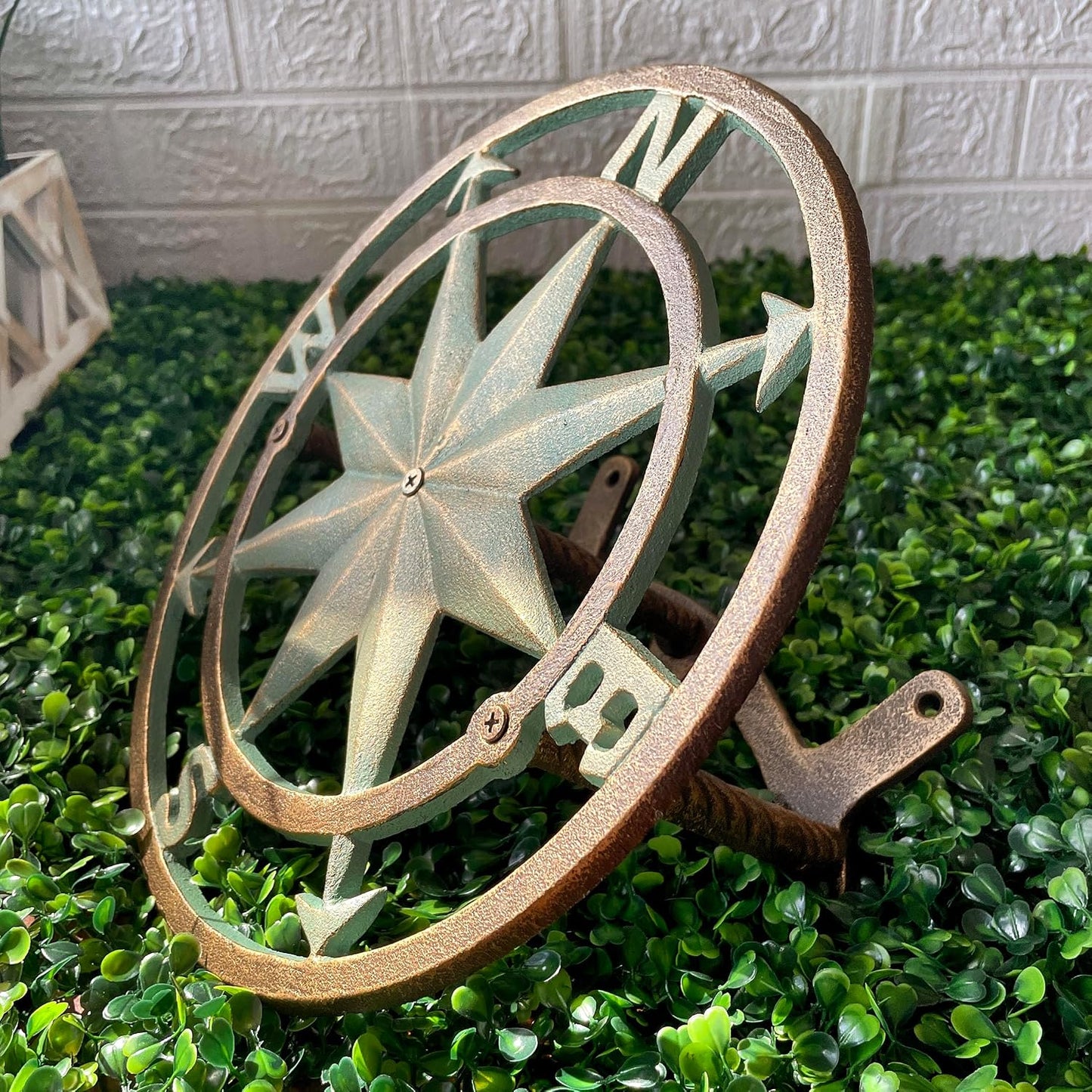 Octopus Garden Hose Holder, 12 Inch Bronze Cast Iron Wall Mount