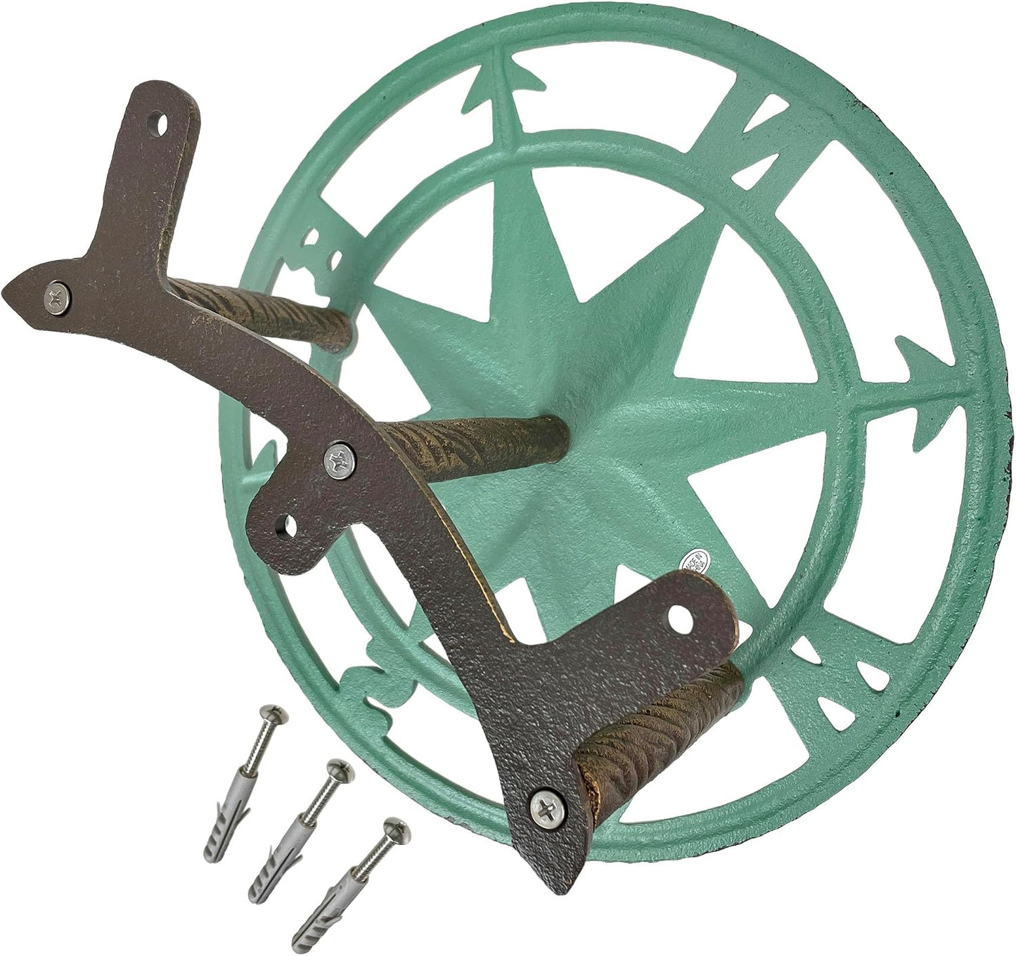 Octopus Garden Hose Holder, 12 Inch Bronze Cast Iron Wall Mount