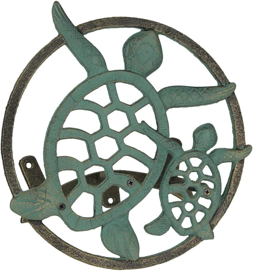 Octopus Garden Hose Holder, 12 Inch Bronze Cast Iron Wall Mount
