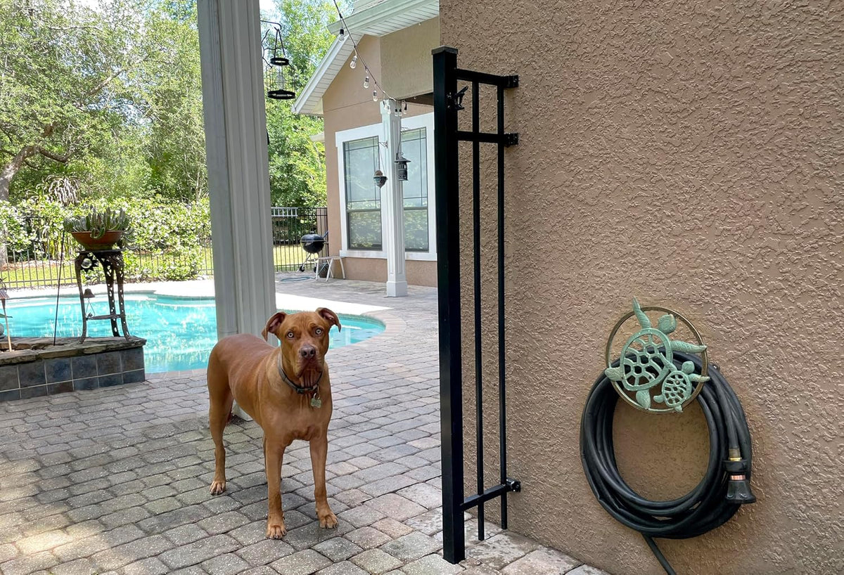 Octopus Garden Hose Holder, 12 Inch Bronze Cast Iron Wall Mount