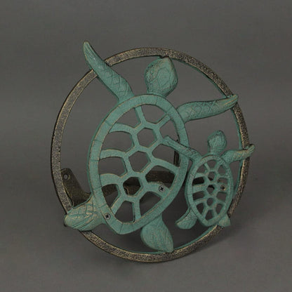 Octopus Garden Hose Holder, 12 Inch Bronze Cast Iron Wall Mount
