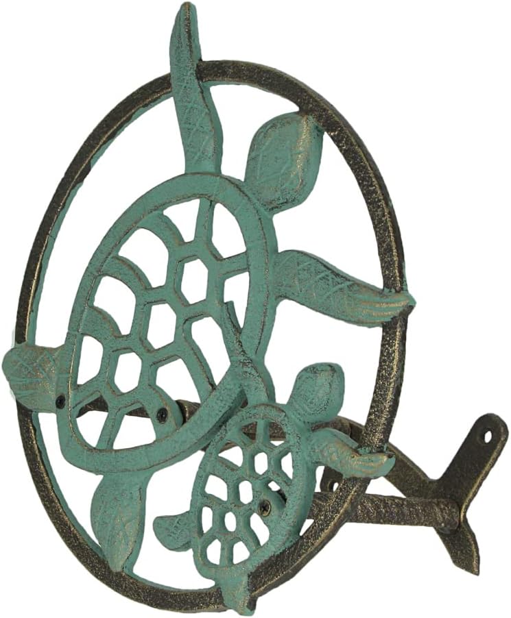 Octopus Garden Hose Holder, 12 Inch Bronze Cast Iron Wall Mount