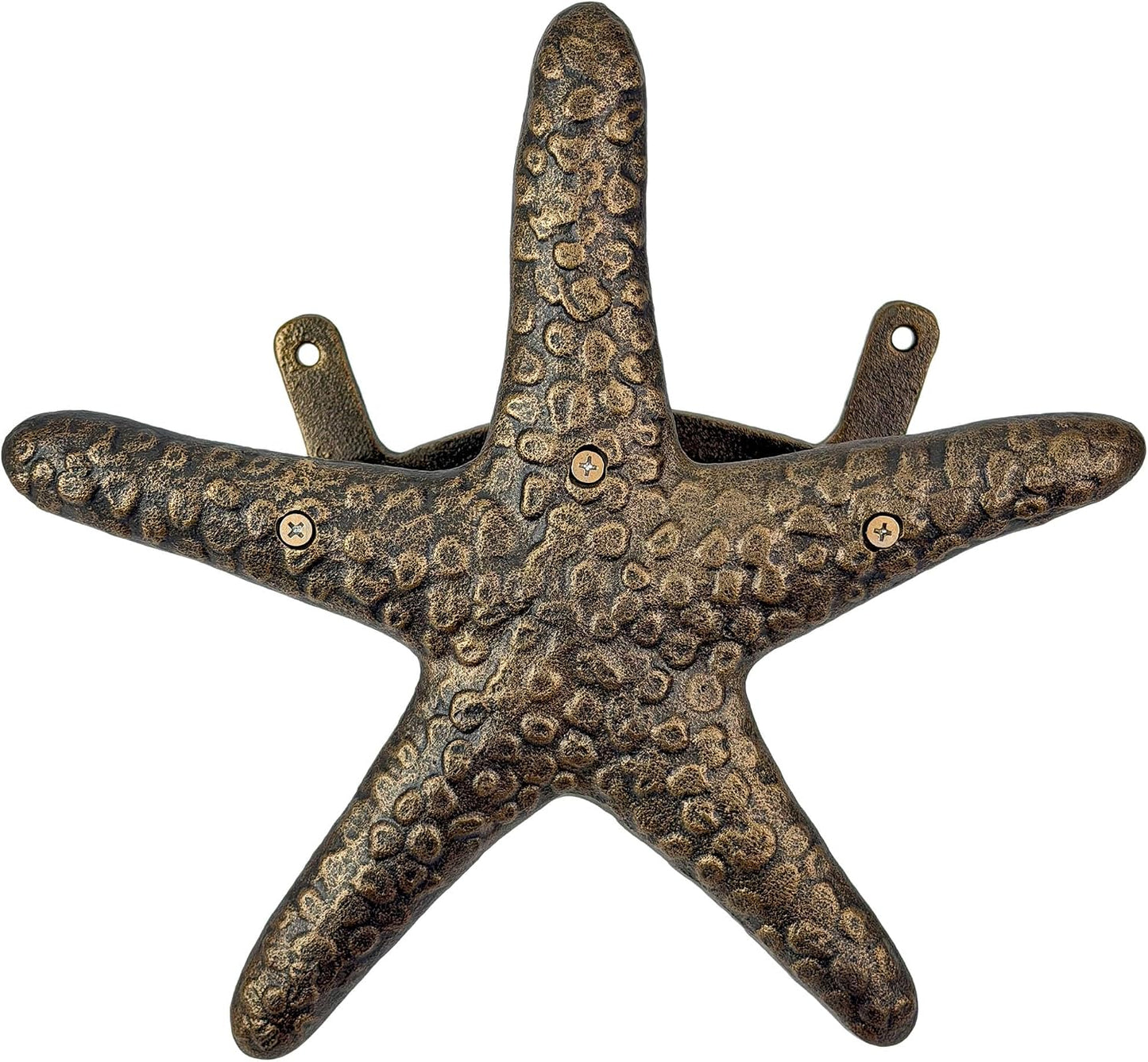 Octopus Garden Hose Holder, 12 Inch Bronze Cast Iron Wall Mount