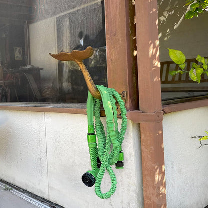 Octopus Garden Hose Holder, 12 Inch Bronze Cast Iron Wall Mount