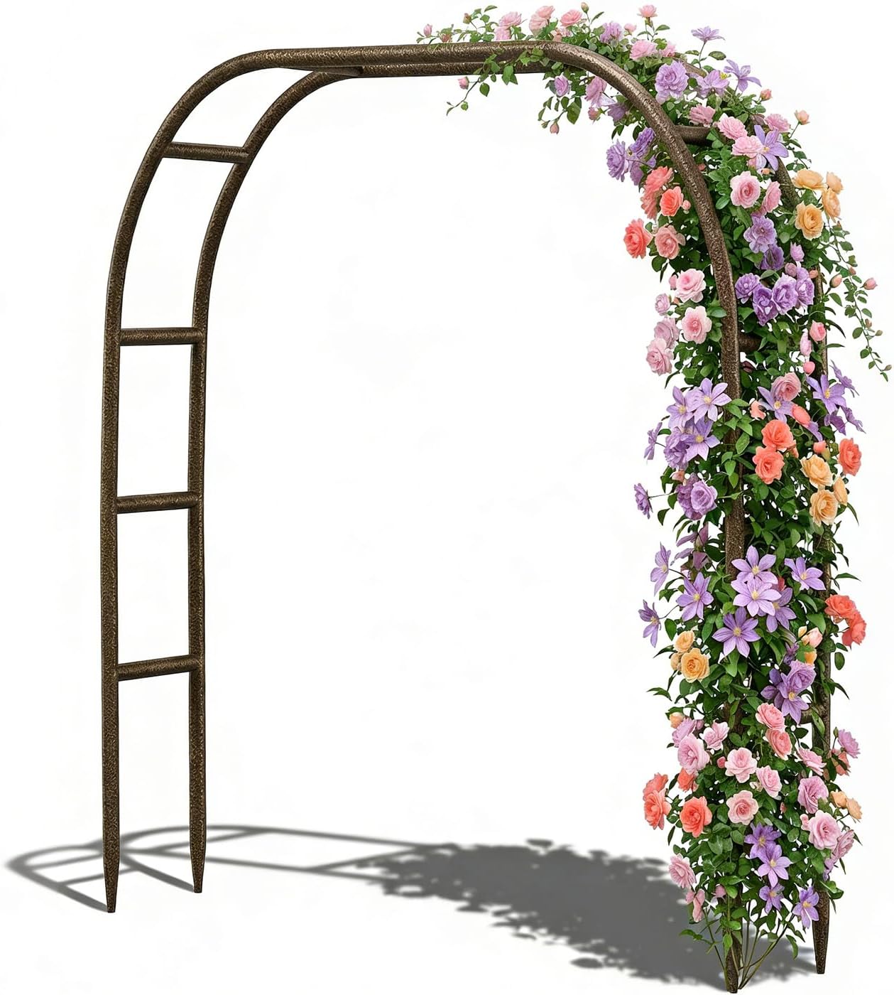 Metal Pergola Arbor 7'6"W x 6'5"H/4'6"W x 7'10"H,Assemble Freely 2 Sizes