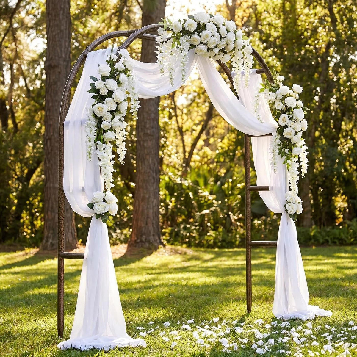 Metal Pergola Arbor 7'6"W x 6'5"H/4'6"W x 7'10"H,Assemble Freely 2 Sizes
