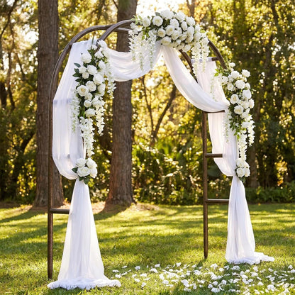 Metal Pergola Arbor 7'6"W x 6'5"H/4'6"W x 7'10"H,Assemble Freely 2 Sizes