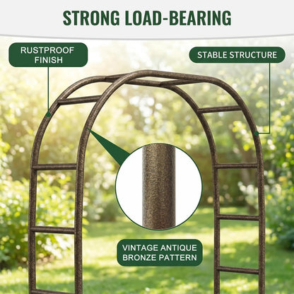 Metal Pergola Arbor 7'6"W x 6'5"H/4'6"W x 7'10"H,Assemble Freely 2 Sizes