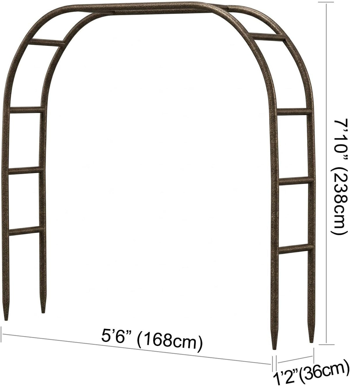 Metal Pergola Arbor 7'6"W x 6'5"H/4'6"W x 7'10"H,Assemble Freely 2 Sizes
