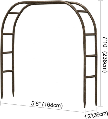 Metal Pergola Arbor 7'6"W x 6'5"H/4'6"W x 7'10"H,Assemble Freely 2 Sizes