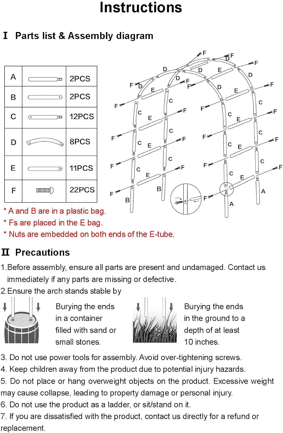 Metal Pergola Arbor 7'6"W x 6'5"H/4'6"W x 7'10"H,Assemble Freely 2 Sizes