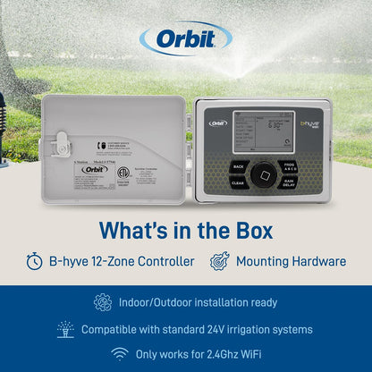 B-hyve Smart Indoor/Outdoor Sprinkler Controller - 12-Zone - App Controlled Smart Controller with Custom Irrigation Schedules - Weatherproof Multi-Zone Sprinkler System - 57950