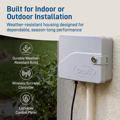 B-hyve Smart Indoor/Outdoor Sprinkler Controller - 12-Zone - App Controlled Smart Controller with Custom Irrigation Schedules - Weatherproof Multi-Zone Sprinkler System - 57950