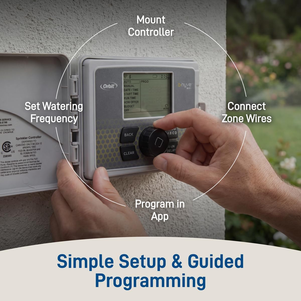 B-hyve Smart Indoor/Outdoor Sprinkler Controller - 12-Zone - App Controlled Smart Controller with Custom Irrigation Schedules - Weatherproof Multi-Zone Sprinkler System - 57950