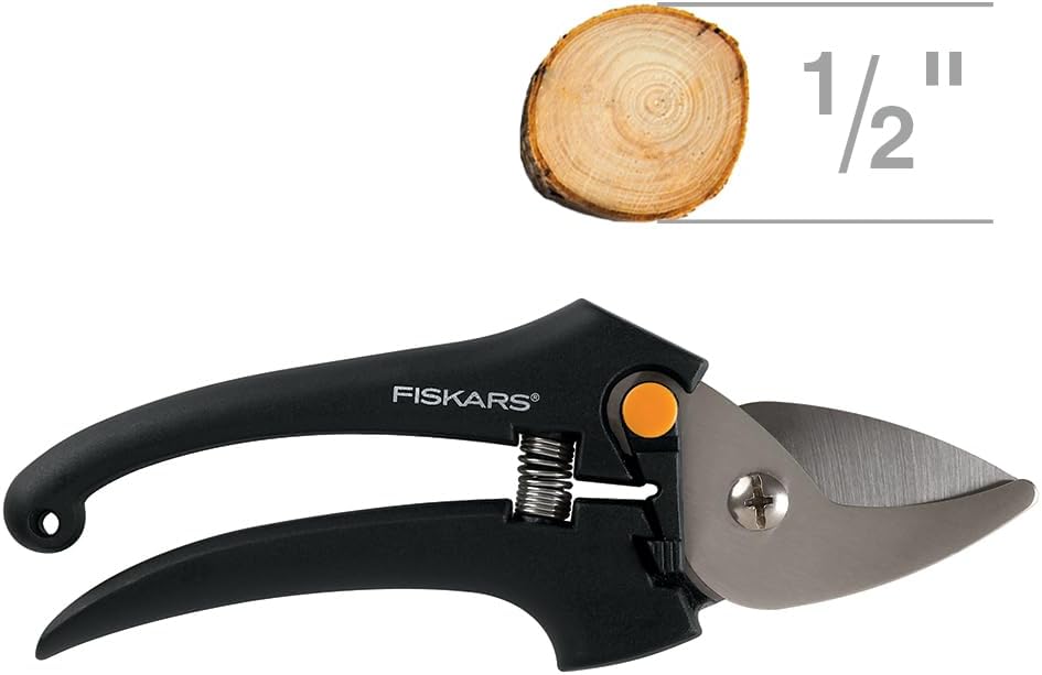 Stainless Steel Bypass Fashion Pruner, Black [379200-1005 FSKSHR]