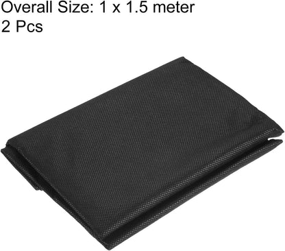 Plant Covers Freeze Protection Reusable 3.3 x 4.9ft Floating Row Fabric Cover for Greenhouse Vegetables Winter Frost Sun Protection, Pack of 2 Black