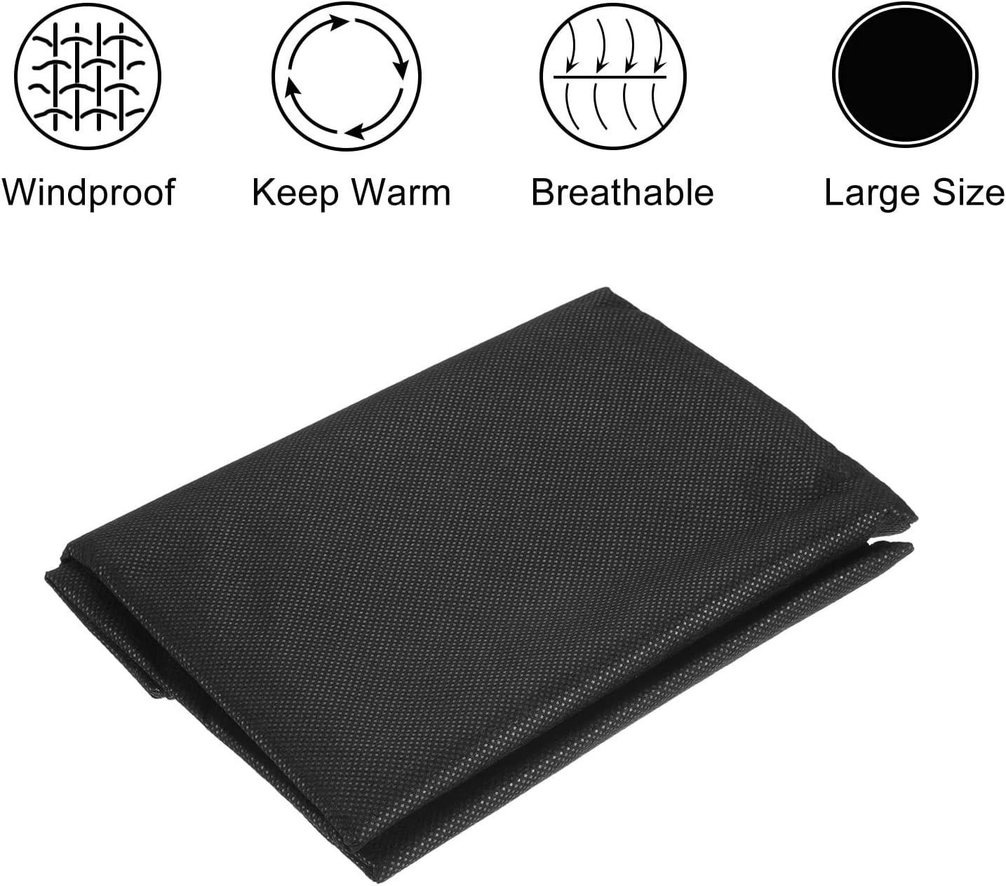 Plant Covers Freeze Protection Reusable 3.3 x 4.9ft Floating Row Fabric Cover for Greenhouse Vegetables Winter Frost Sun Protection, Pack of 2 Black