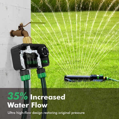 2-Zone Programmable Sprinkler Timer for Outdoor Hose Faucet