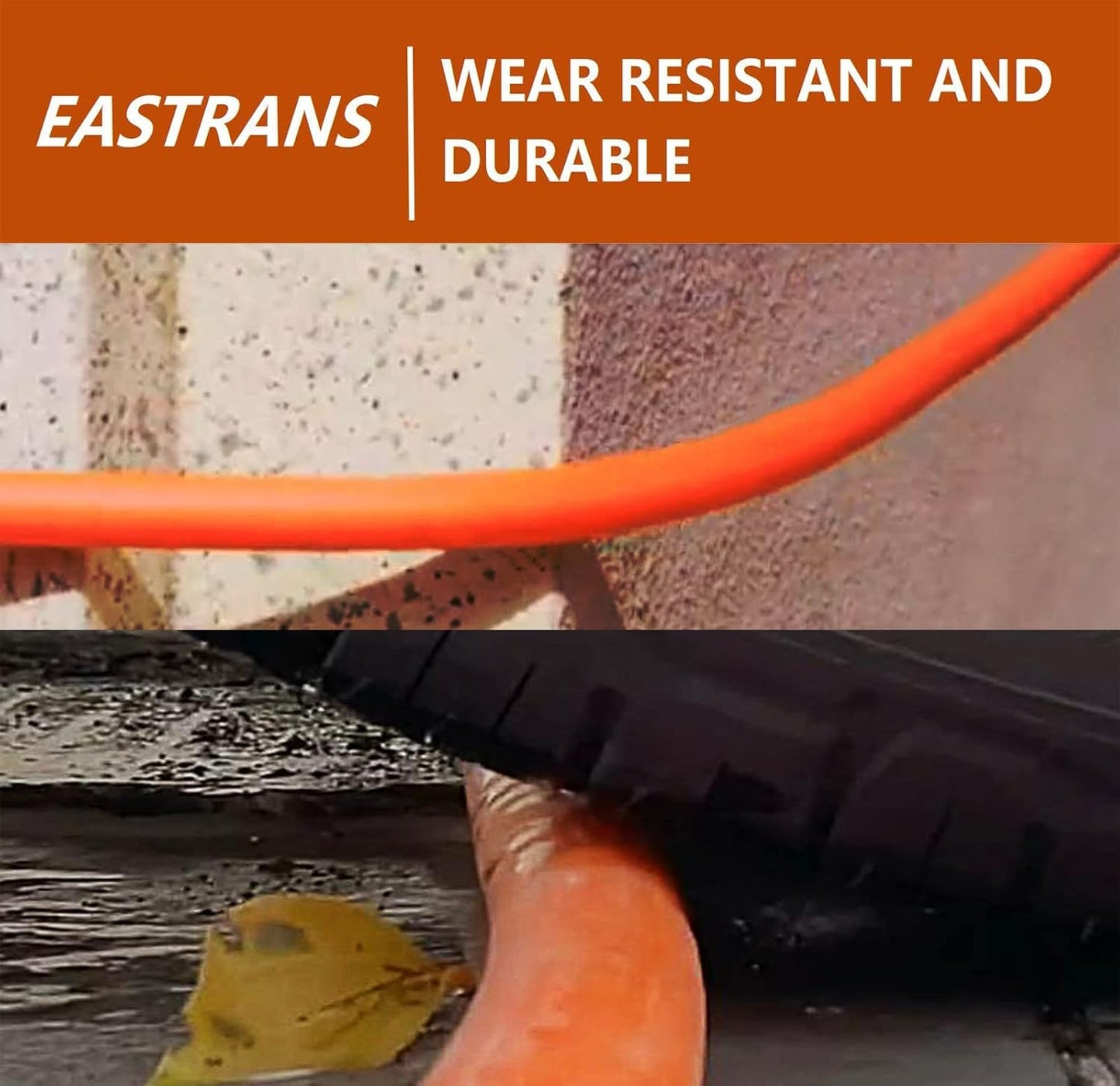 3ft x 5/8" Orange Garden Hose with 3/4" Male to Female Fittings