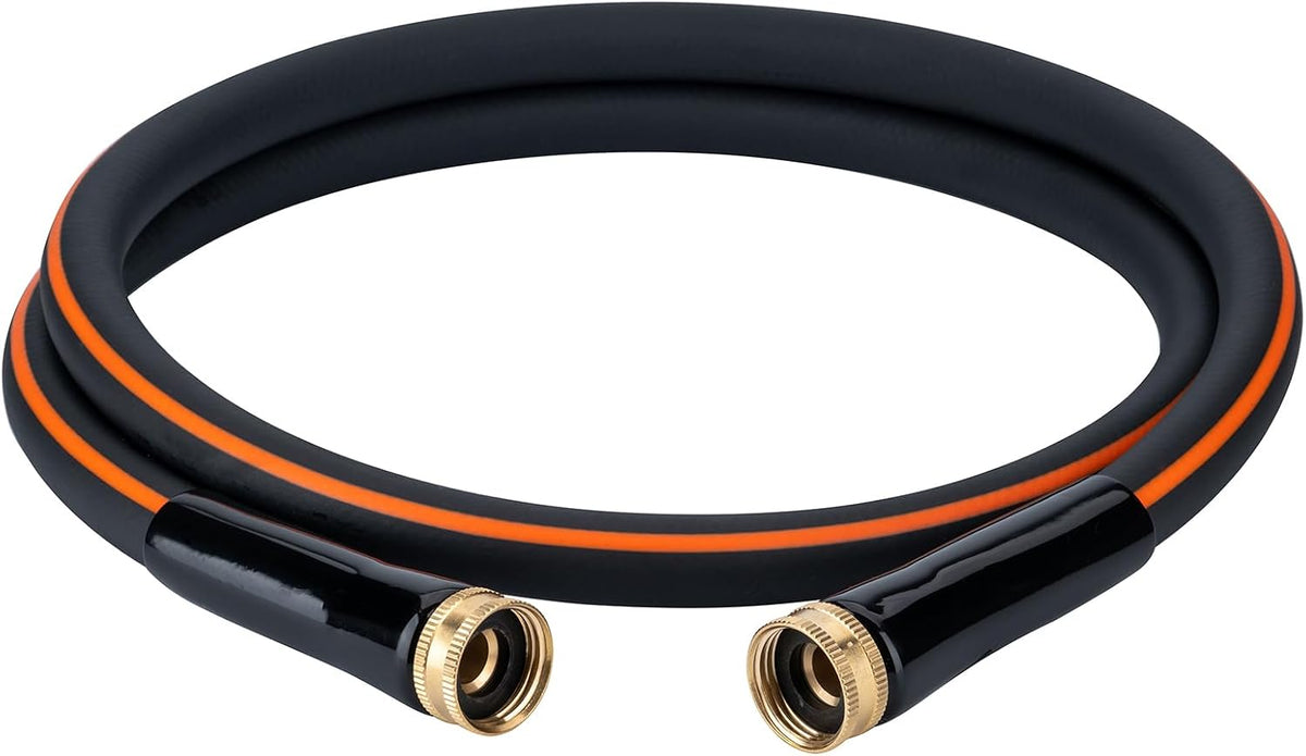 3ft x 5/8" Orange Garden Hose with 3/4" Male to Female Fittings