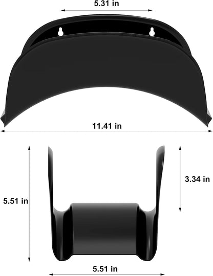 Heavy Duty Hose Holder Wall Mount Black