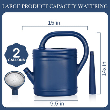1 Gallon Watering Can for Indoor Plants, Garden Watering Cans for Outdoor Plant House Flower, Modern Plant Watering Can Large Long Spout with Sprinkler Head