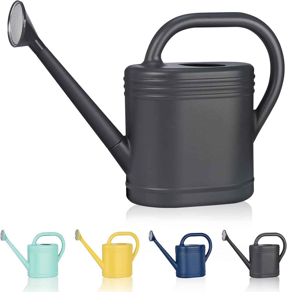 1 Gallon Watering Can for Indoor Plants, Garden Watering Cans for Outdoor Plant House Flower, Modern Plant Watering Can Large Long Spout with Sprinkler Head