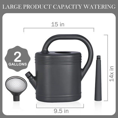 1 Gallon Watering Can for Indoor Plants, Garden Watering Cans for Outdoor Plant House Flower, Modern Plant Watering Can Large Long Spout with Sprinkler Head