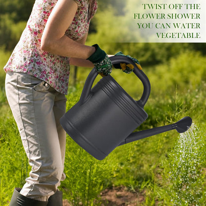 1 Gallon Watering Can for Indoor Plants, Garden Watering Cans for Outdoor Plant House Flower, Modern Plant Watering Can Large Long Spout with Sprinkler Head