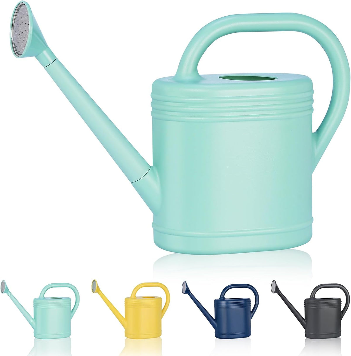 1 Gallon Watering Can for Indoor Plants, Garden Watering Cans for Outdoor Plant House Flower, Modern Plant Watering Can Large Long Spout with Sprinkler Head