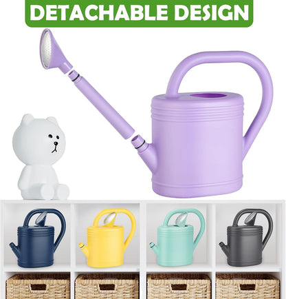 1 Gallon Watering Can for Indoor Plants, Garden Watering Cans for Outdoor Plant House Flower, Modern Plant Watering Can Large Long Spout with Sprinkler Head