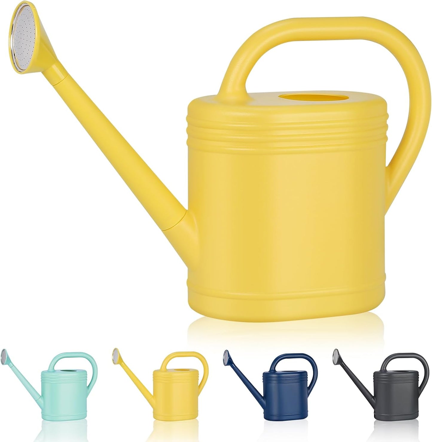 1 Gallon Watering Can for Indoor Plants, Garden Watering Cans for Outdoor Plant House Flower, Modern Plant Watering Can Large Long Spout with Sprinkler Head