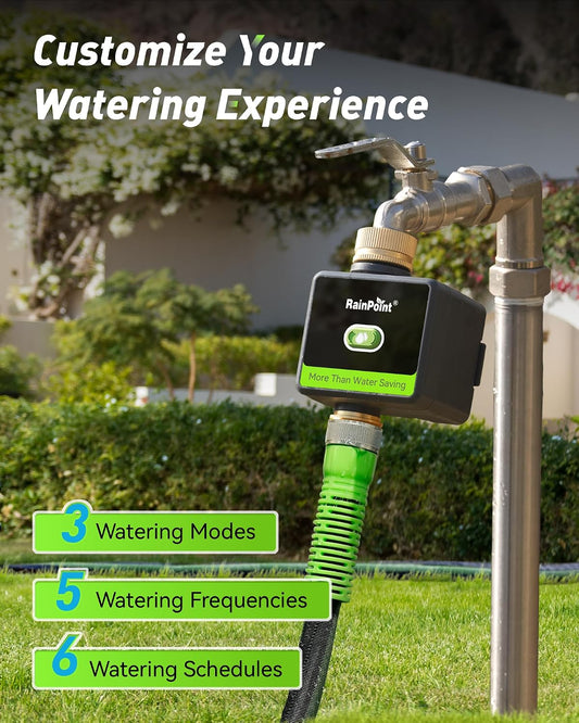 WiFi Water Hose Timer with Brass Inlet&Outlet, Smart Sprinkler Timer for Watering with Gateway, WiFi Watering System for Garden, Automatic Irrigation System for Lawns and Yard