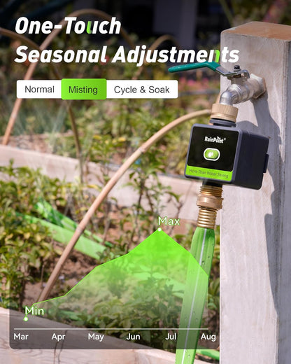WiFi Water Hose Timer with Brass Inlet&Outlet, Smart Sprinkler Timer for Watering with Gateway, WiFi Watering System for Garden, Automatic Irrigation System for Lawns and Yard