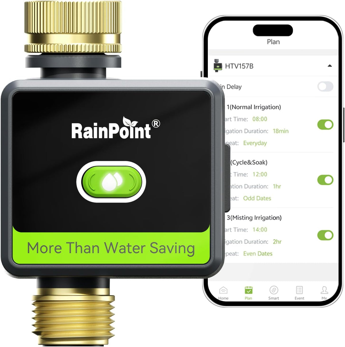 WiFi Water Hose Timer with Brass Inlet&Outlet, Smart Sprinkler Timer for Watering with Gateway, WiFi Watering System for Garden, Automatic Irrigation System for Lawns and Yard
