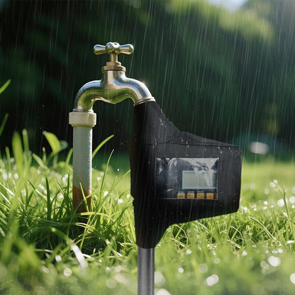 Hose Watering Timer Cover,Heavy Duty 600D Sprinkler Timer Cover for One Outlet Single-Dial Hose Faucet Timer,with Clear Front Window (1PICK)