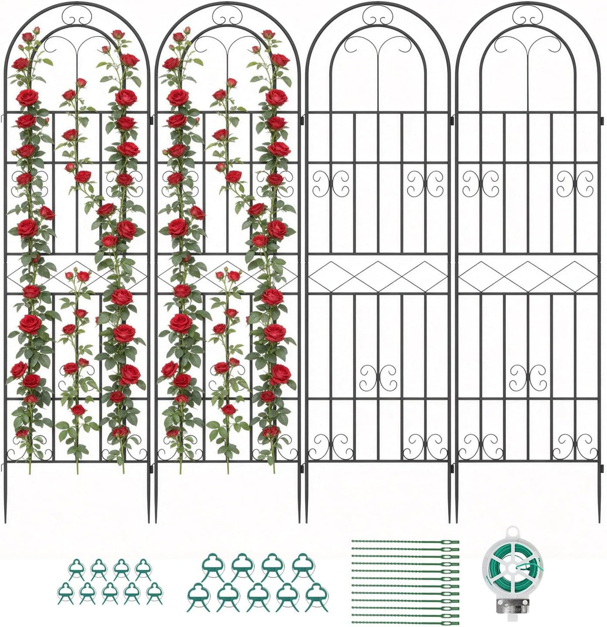 Garden Trellis for Climbing Plants Outdoor, 71” H x 20” W, 4 Pack