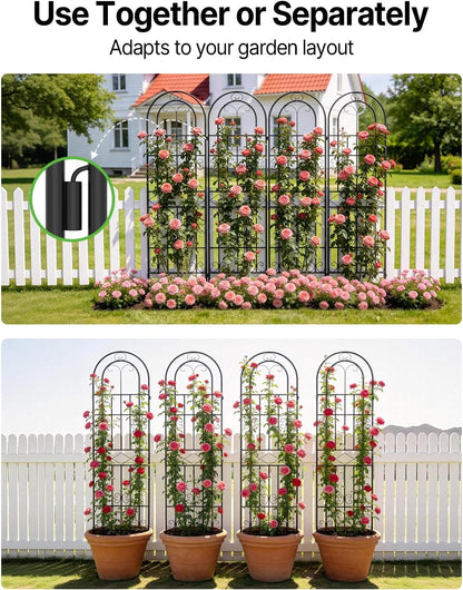 Garden Trellis for Climbing Plants Outdoor, 71” H x 20” W, 4 Pack