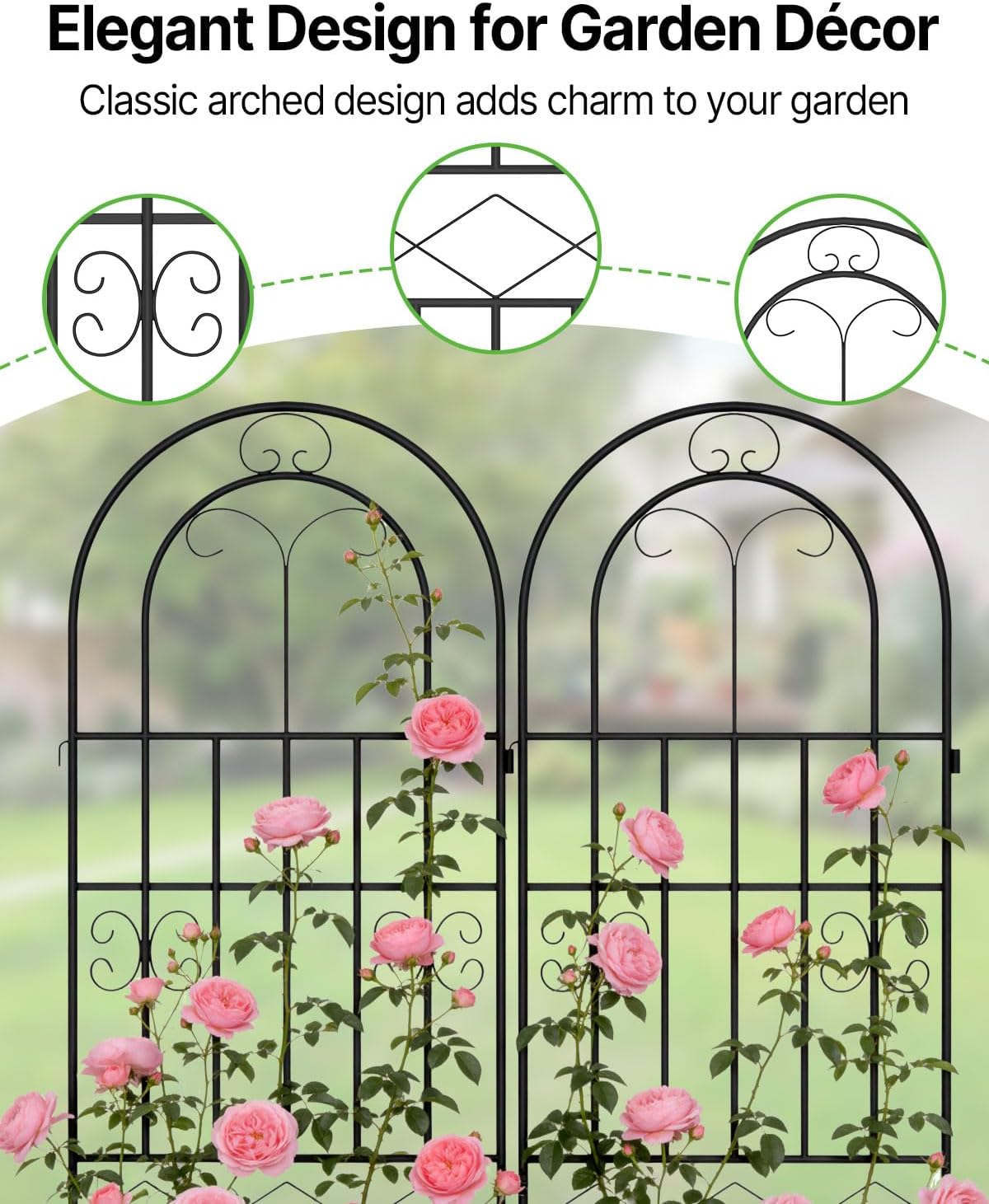 Garden Trellis for Climbing Plants Outdoor, 71” H x 20” W, 4 Pack