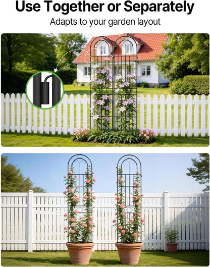 Garden Trellis for Climbing Plants Outdoor, 71” H x 20” W, 4 Pack