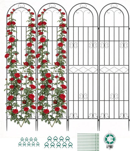 Garden Trellis for Climbing Plants Outdoor, 71” H x 20” W, 4 Pack