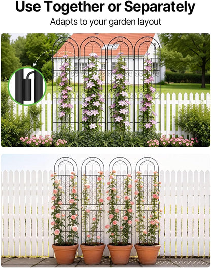 Garden Trellis for Climbing Plants Outdoor, 71” H x 20” W, 4 Pack