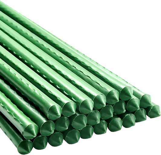 Garden Plant Stakes, 48 Inch 4Ft Steel Tomato Stakes, 25 Pack