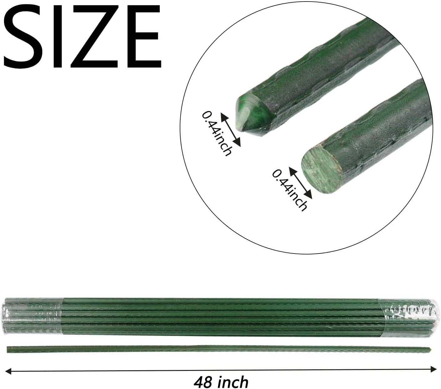 Garden Plant Stakes, 48 Inch 4Ft Steel Tomato Stakes, 25 Pack