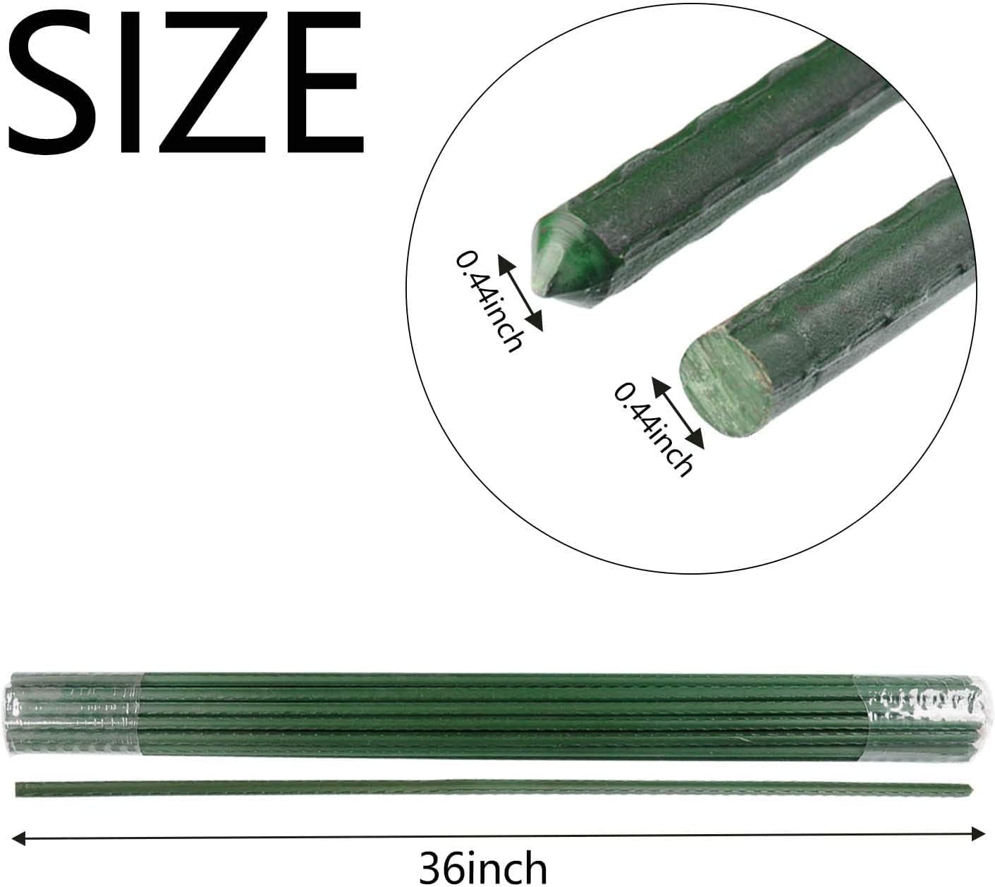 Garden Plant Stakes, 48 Inch 4Ft Steel Tomato Stakes, 25 Pack
